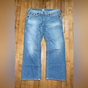 True Religion Mens Jeans 38 RN #112790 -Ricky Super T - Made in USA.